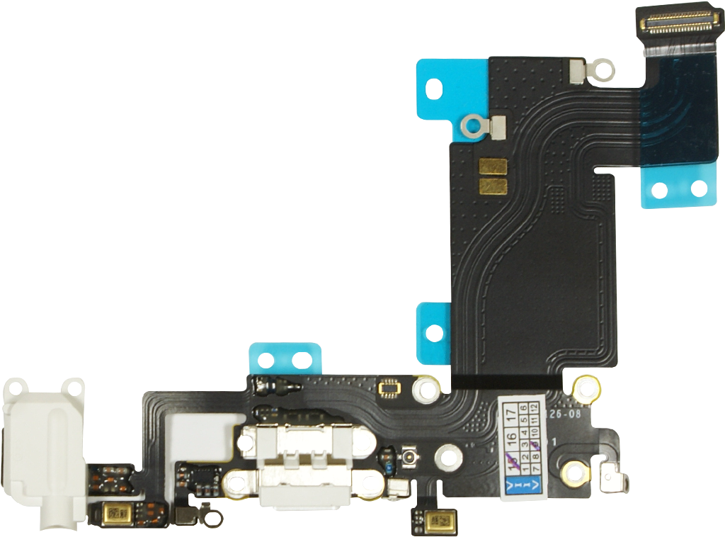 Iphone 6s Plus White Lightning Connector And Headphone - Lightning Connector And Headphone Jack Iphone 6s (1200x1200), Png Download