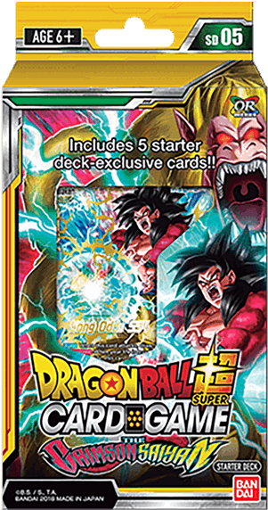 The Crimson Saiyan Starter Deck - Crimson Saiyan Starter Deck (600x600), Png Download