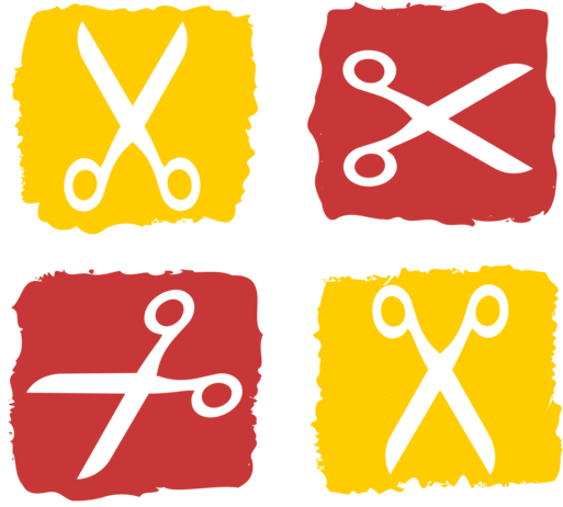 Computer Icons Scissors Yellow Square Red - Scissors Tote, Adult Unisex, Natural (530x750), Png Download
