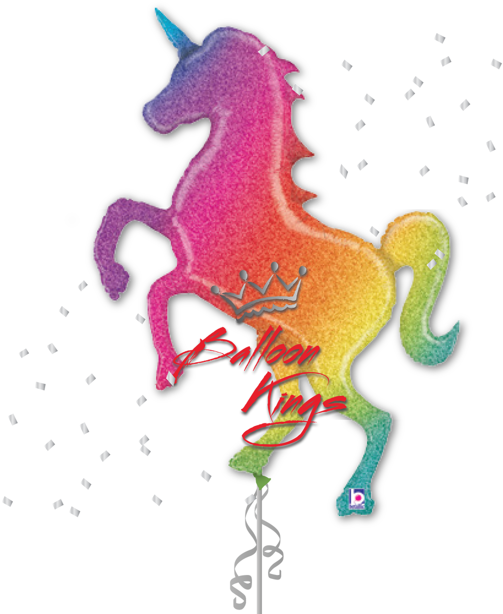 Glittering Rainbow Unicorn - Glittering Unicorn (1280x1280), Png Download