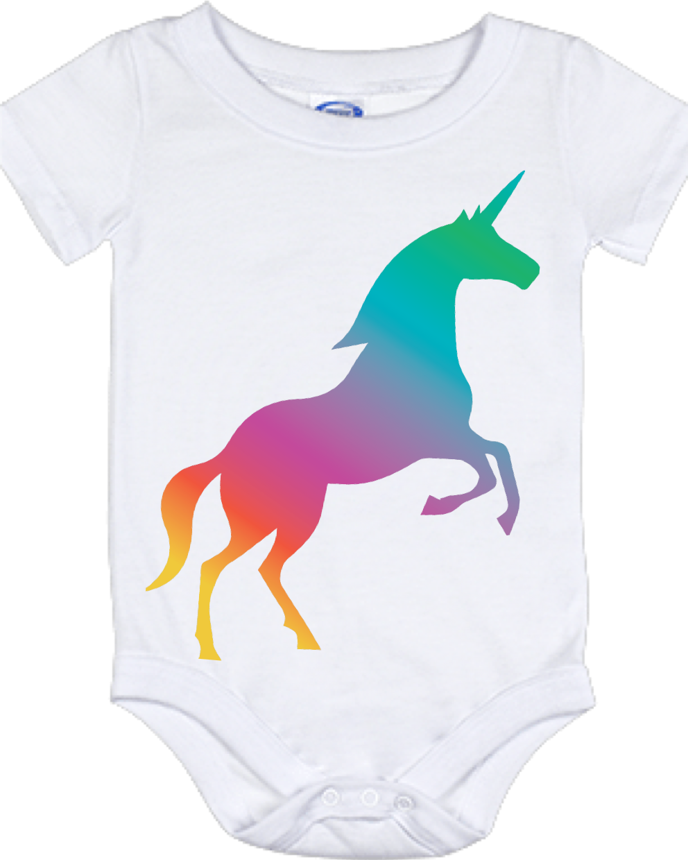 Baby Onesie- Rainbow Unicorn - Wild Horses Rock! 17" Laptop Sleeve (992x1240), Png Download