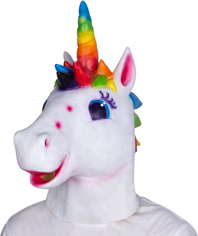 Hot Sale Halloween Realistic Animal Rainbow Unicorn - Latex (800x800), Png Download