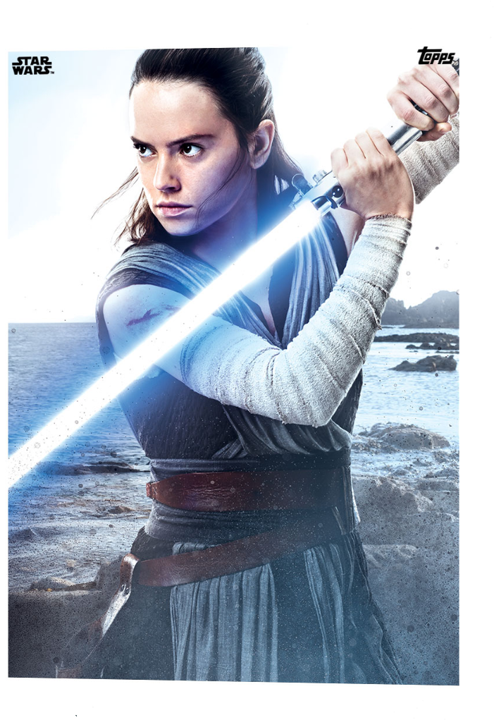The Last Jedi Card Art - Star Wars Last Jedi Daisy Ridley (750x1046), Png Download