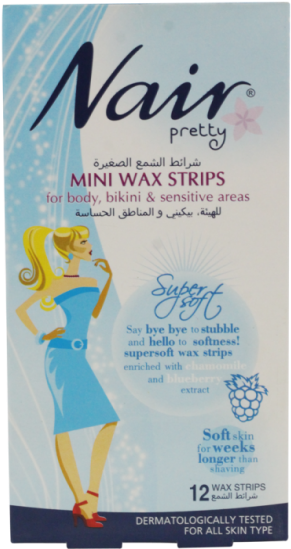 8253658754036 - Nair Pretty Cherry & Apple Glitter Wax Strips (550x684), Png Download