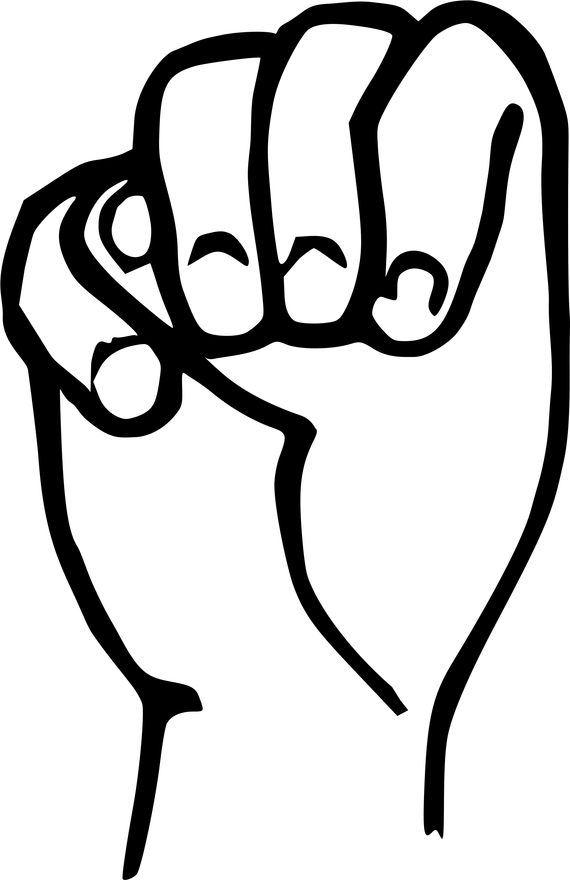 Open - Letras Lenguaje De Señas Png (2000x3013), Png Download