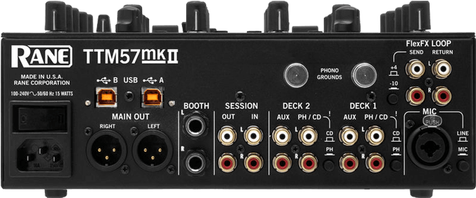 Mixer Vedere Panou Conectica - Rane Ttm57mkii (2-deck Dj Mixer W/serato Dj) (700x600), Png Download