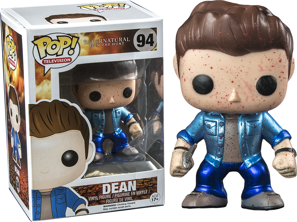 Dean Metallic Blood Splatter Pop Vinyl Figure If A - Supernatural Funko Pop (1000x746), Png Download