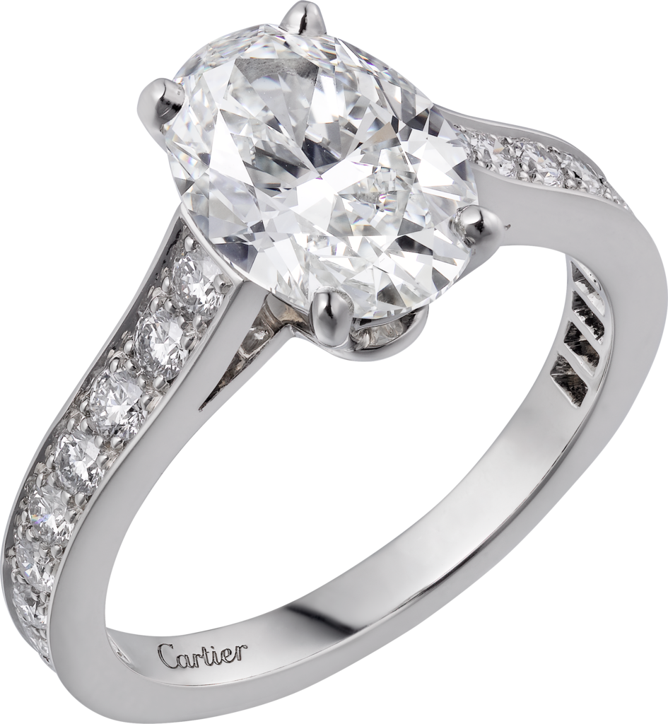 1895 Solitaire Ringplatinum, Diamonds - Anelli Piu Belli Con Diamante (945x1024), Png Download