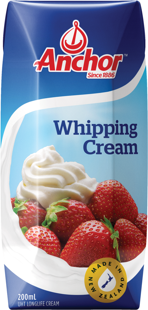 Anchor Whipping Cream 200ml - Anchor (1057x1279), Png Download