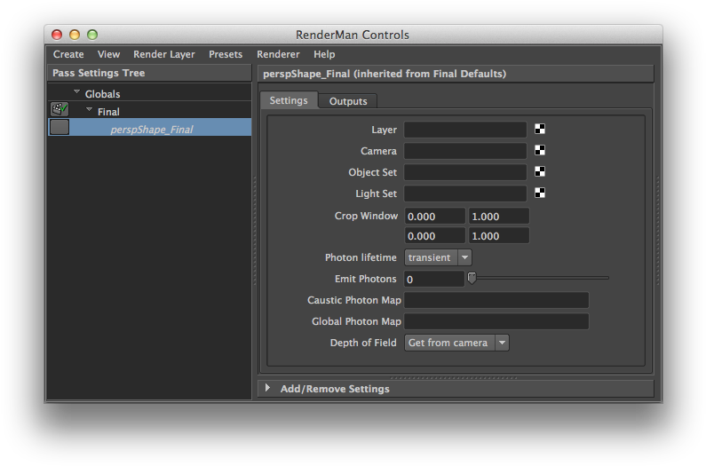 Images/passsettings - Renderman Maya Settings (810x540), Png Download