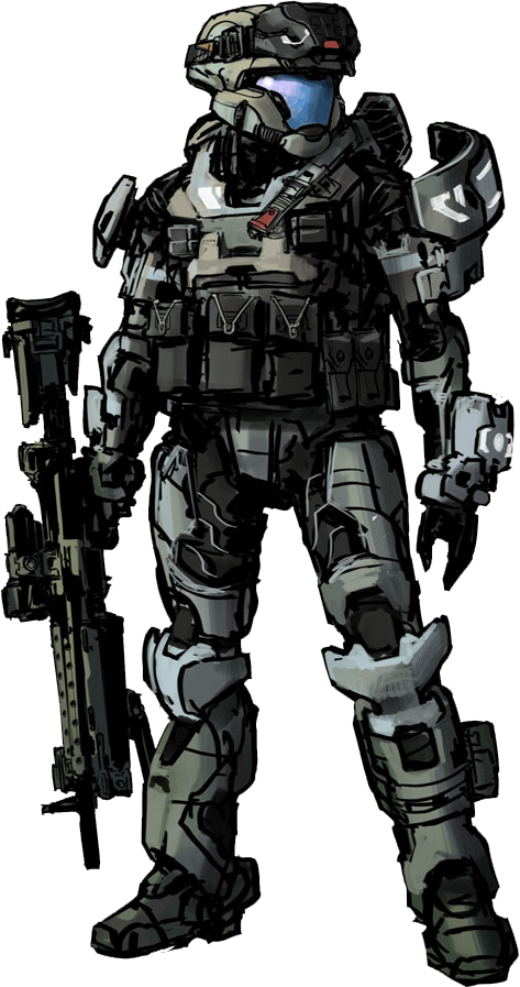 Oni-091 - Halo Reach Concept Art (473x897), Png Download