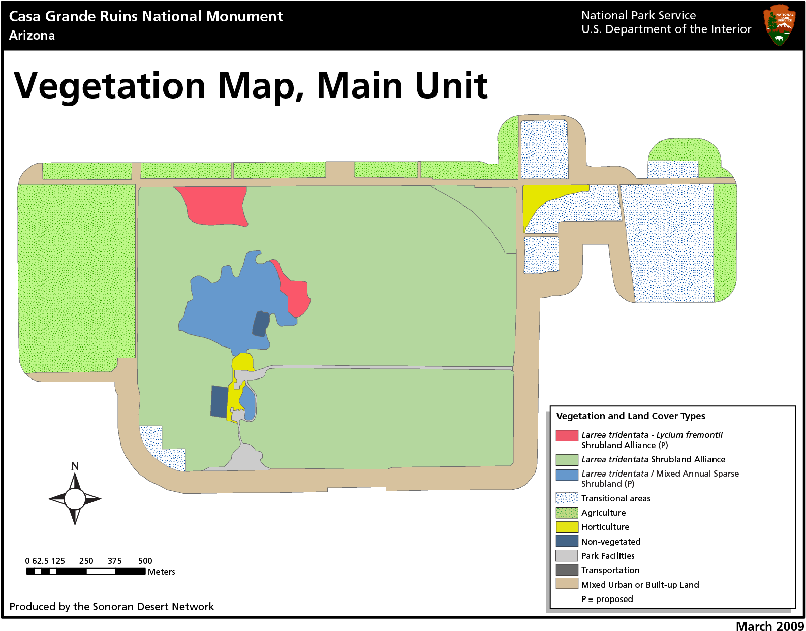 Vegetation Map Showing Mostly Creosotebush - Creosote Bush (1585x1248), Png Download