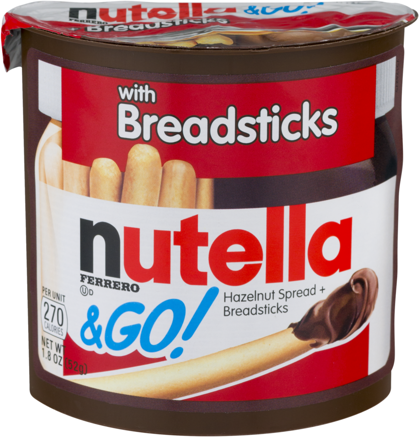 Hazelnut Spread Breadsticks, - Nutella To Go (1000x1000), Png Download