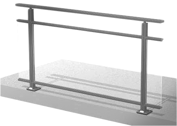Balustrade Double Post - Shelf (640x640), Png Download