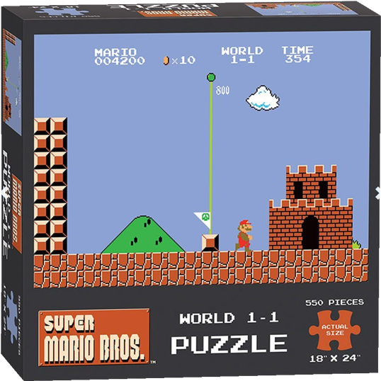 Super Mario Bros - Super Mario Bros Puzzle (600x600), Png Download