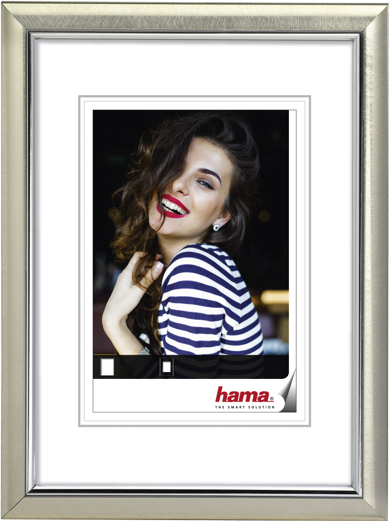 "saragossa" Plastic Frame, Silver, 15 X 20 Cm - Hama Saragossa Steel 20x30 Plastic Frame 67697 (1100x1100), Png Download