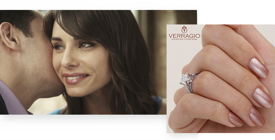 Engagement And Wedding Rings By Verragio - Pre-engagement Ring (913x464), Png Download
