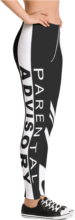 Parental Advisory Leggings - Leggings (1000x1000), Png Download