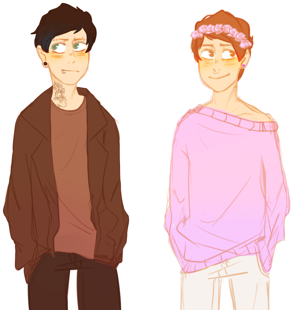 Dan E Phil Fanfiction, Dan E Phill, Phil Lester, Dan - Pastel Dan And Phil (1280x1280), Png Download