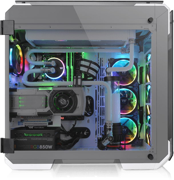 Thermaltake Tt Premium Pci E - Thermaltake View 71 White (768x780), Png Download