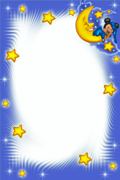 Free Png Good Night Kids Png Blue Frame Png Images - Good Night Photo Frame (480x715), Png Download