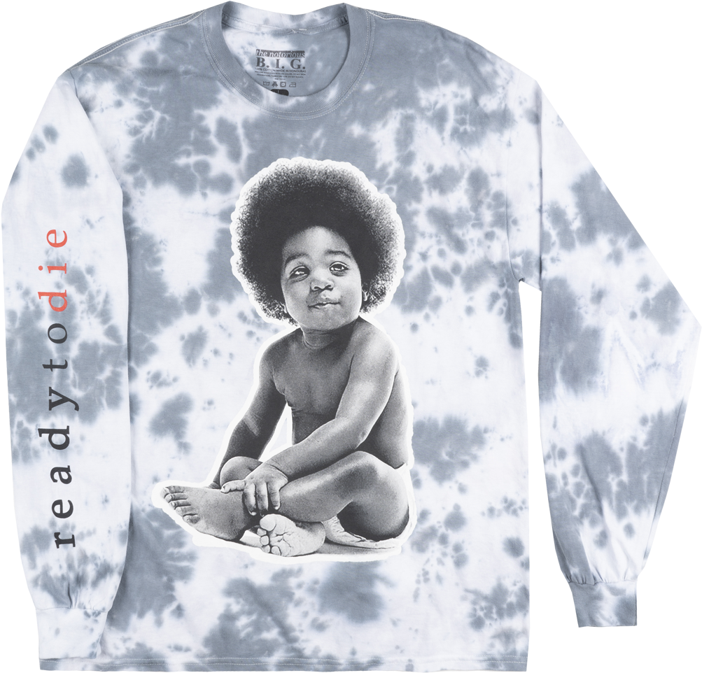 Biggie Smalls Notorious Big Long Sleeve Shirt Tie Dye - Notorious Big- Ready To Die Maxi Poster (1054x1000), Png Download