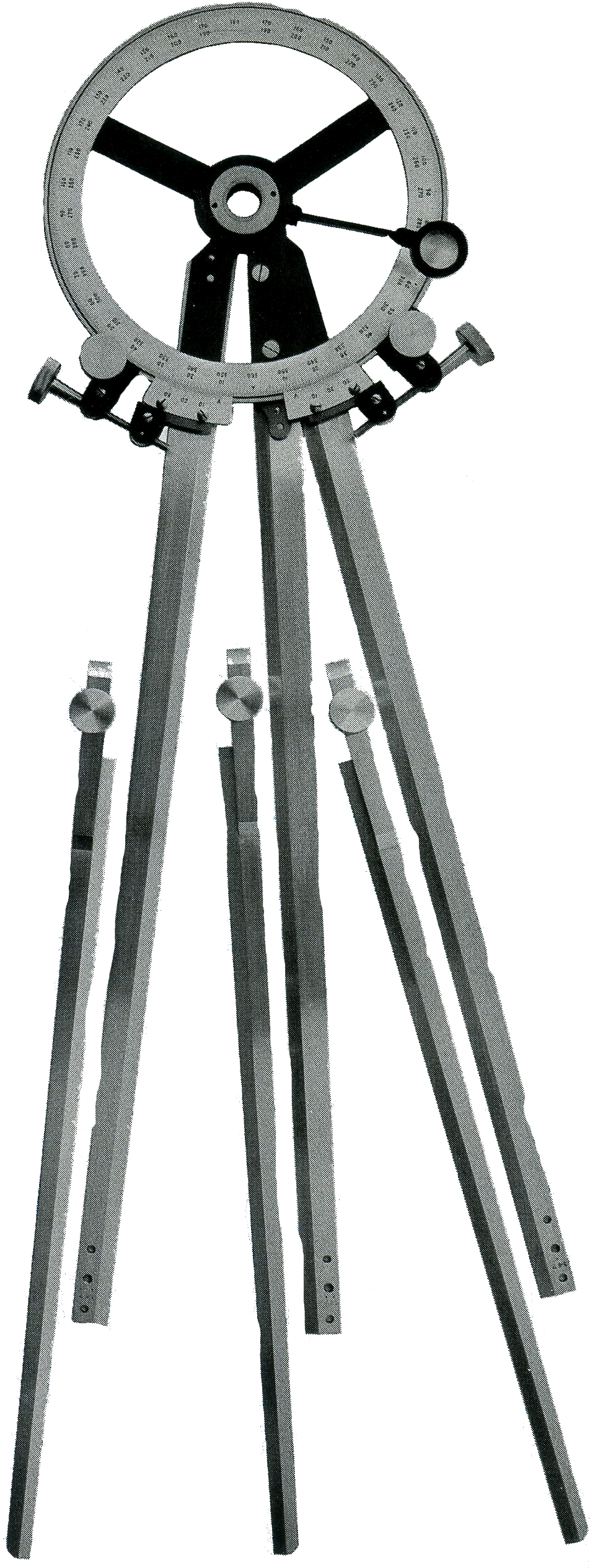 24 1175 Metal Three Arm Protractor - Degree (1068x2545), Png Download