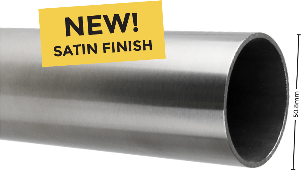 Satin Finish Offset Round Stainless Steel Handrail - Portable Network Graphics (983x571), Png Download