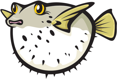 Pufferfish Others Transprent Png Free Download Small - Decoration Vinyl Stickers White Pufferfish Decoration (600x600), Png Download