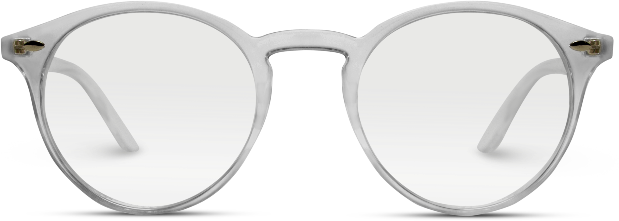 Ainsley Transparent Round Clear Frame Glasses - Glasses (2048x2048), Png Download