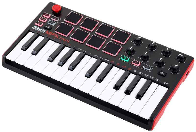 Akai Midi Keyboard - Akai Mpk Mini Mk2 Usb/midi Pad (800x542), Png Download