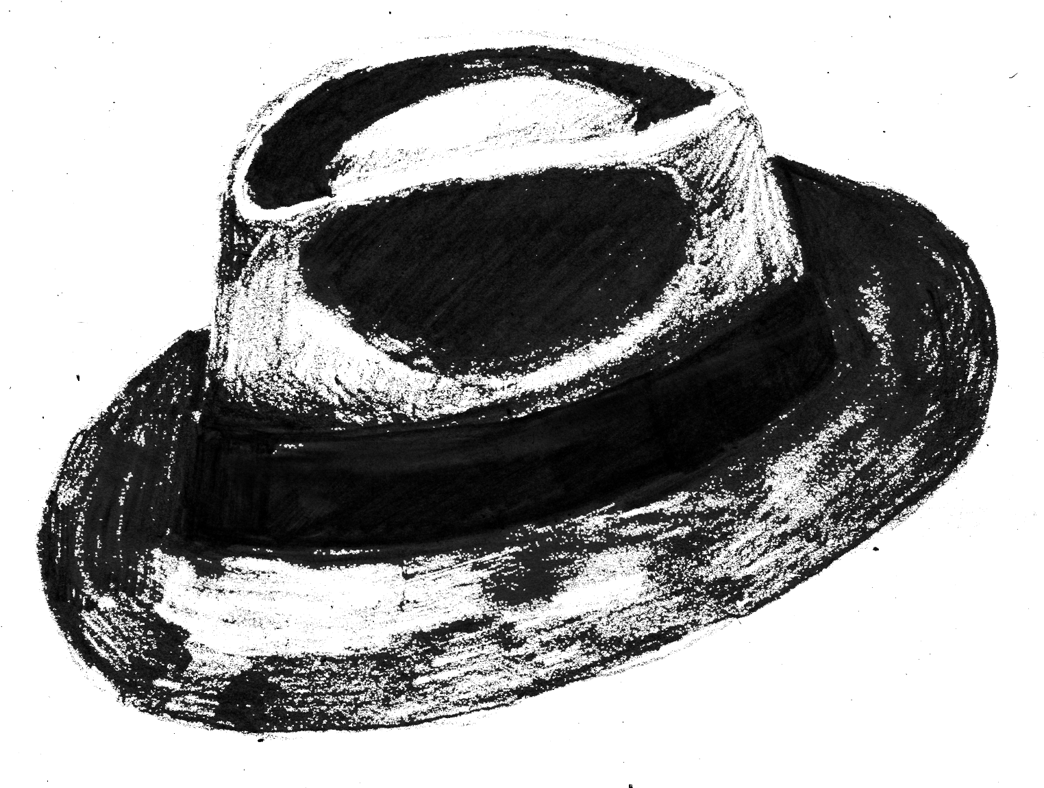 Hat - Monochrome (1533x1156), Png Download