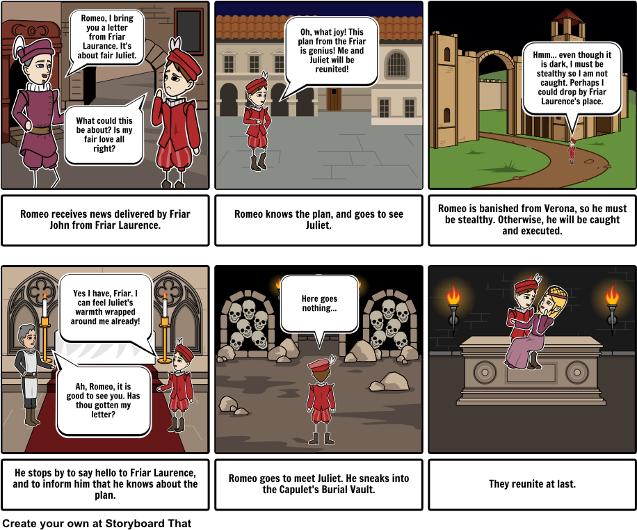 Romeo And Juliet Alternate Ending Storyboard (931x777), Png Download