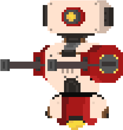 8 Inch Bots - Overwatch Training Bot Pixel (880x640), Png Download