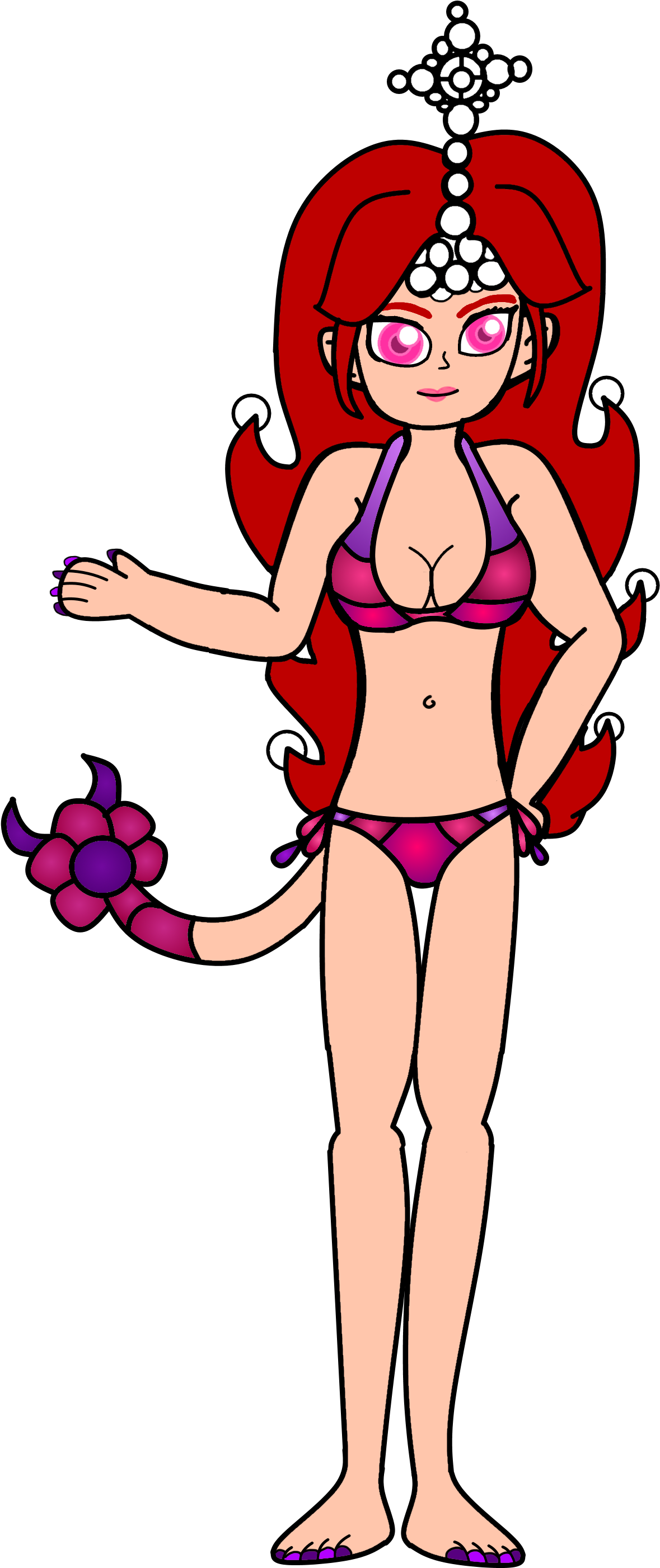 Maebon Nova Bikini V2 - Cartoon (1187x2813), Png Download