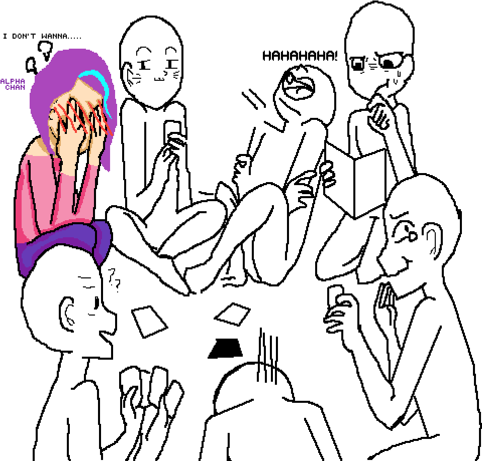 Cards Against Humanity - Cartoon (1000x1000), Png Download