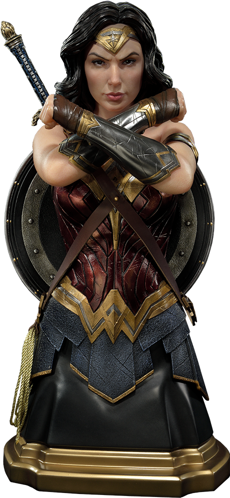 Justice - Justice League Movie Wonder Woman Bust (480x1000), Png Download