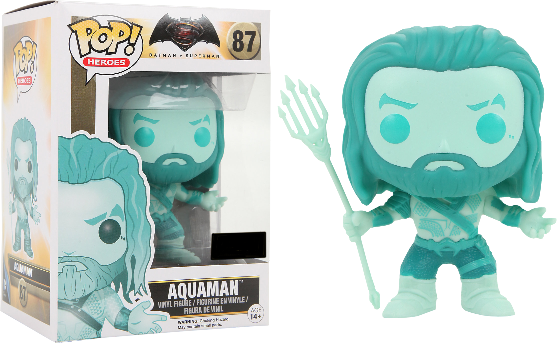 Aqua Aquaman Pop Vinyl Figure - Funko Pop Batman V Superman Aquaman (2228x1370), Png Download