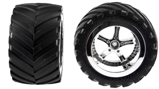 2 Rear Tyres With Wheel Rims For Blue Freezer Watergun - 2 Hintere Reifen Mit Felgen Für Blue Freezer Watergun (700x467), Png Download