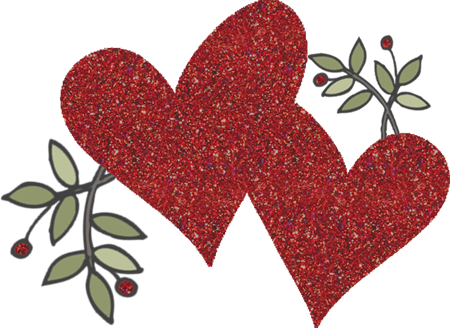 Glitter Heart Png Download - Glitter Pretty Heart Png (450x328), Png Download
