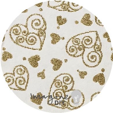 Recycled Cotton Paper In Ivory With Gold Glitter Scroll - Owl (400x400), Png Download