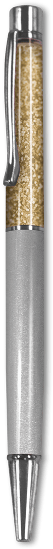 Silver & Gold Glitter Pen - Silver (1200x1200), Png Download