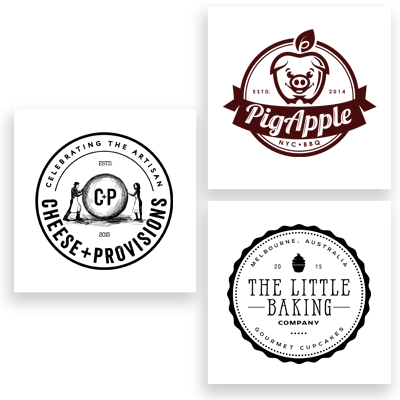Food & Drink Logo Examples - Logo Food And Drink (400x400), Png Download