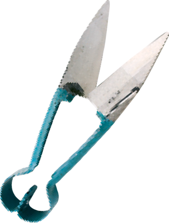 Hand Shears - Blade (343x452), Png Download