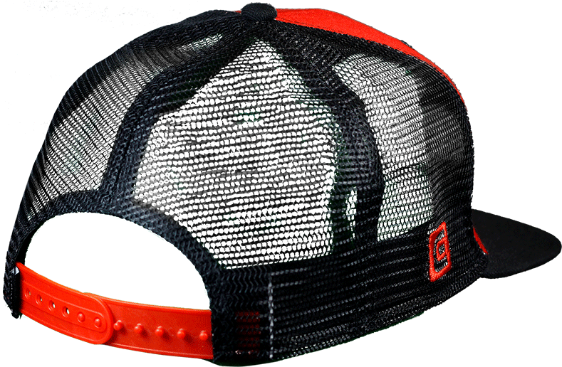 Rtf Snapback Trucker Hat Red/black - Trucker Hat (835x1026), Png Download