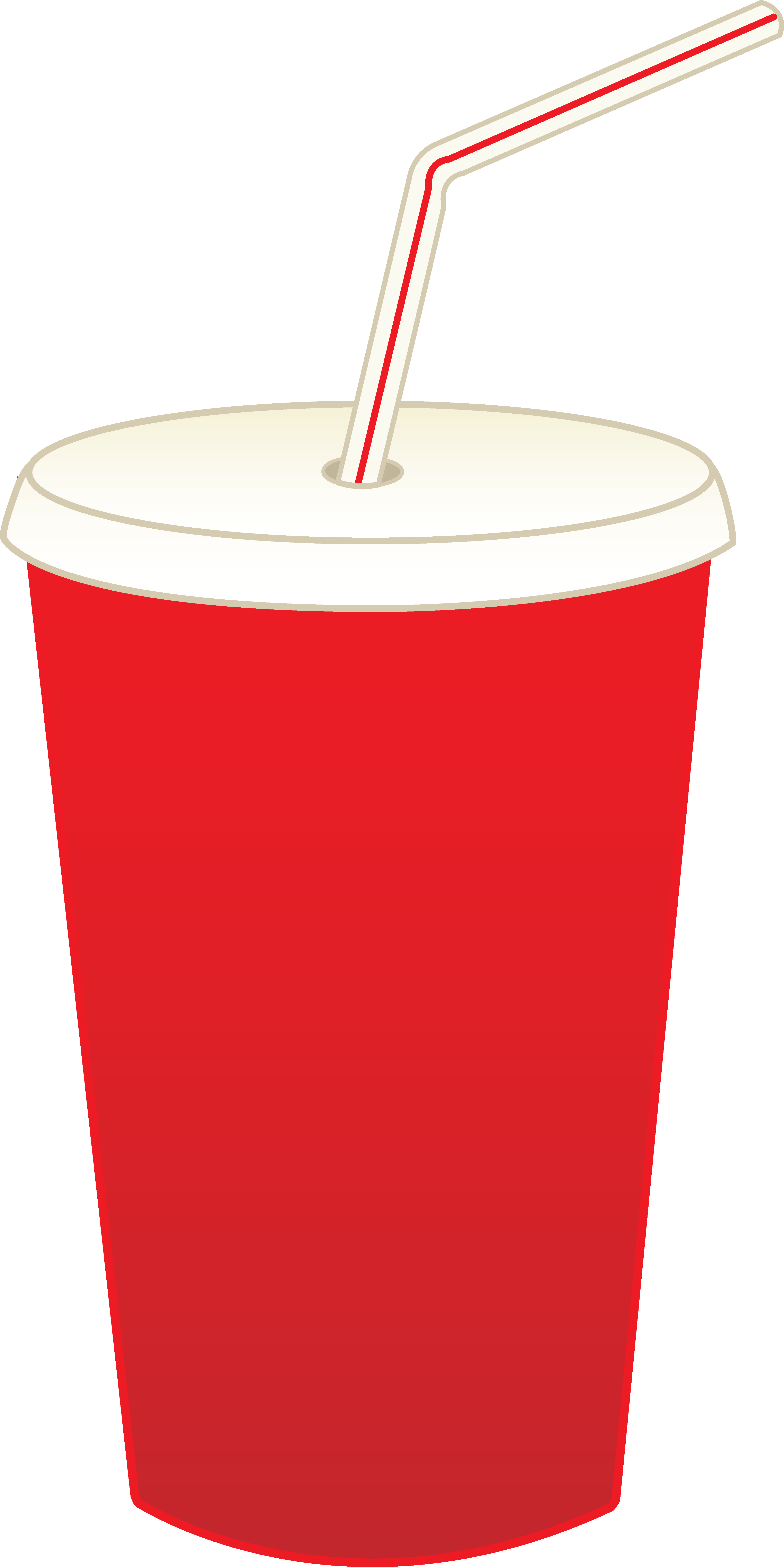 Straw Clipart Transparent - Soda Clip Art Png (3832x7657), Png Download