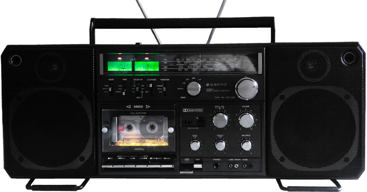 90s Boombox Png (1200x629), Png Download