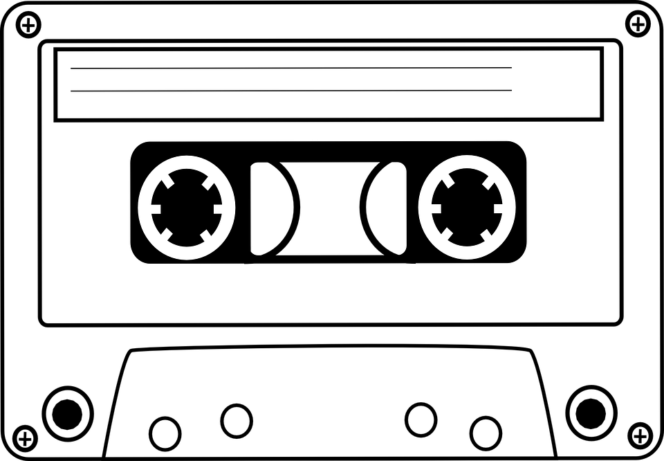 Banner Freeuse Download Cassette Clipart 80s Party - Cassette Tape Clip Art (960x666), Png Download