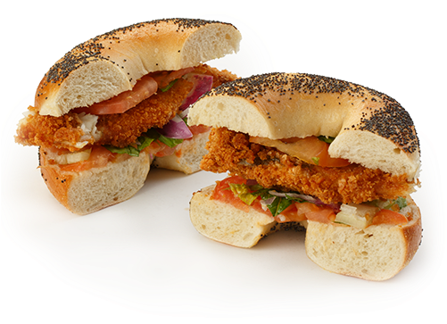 Fried Fish Sandwich - Bun (500x500), Png Download