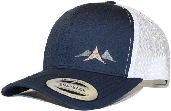 Aspinwall Granite Trucker Hat Mountain Pass Navy White - Baseball Cap (672x800), Png Download